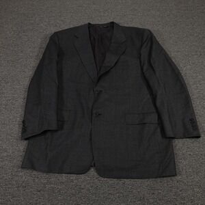 Canali Blazer 46R Gray Wool Suit Jacket 2 Button Sport Coat Made Italy Office